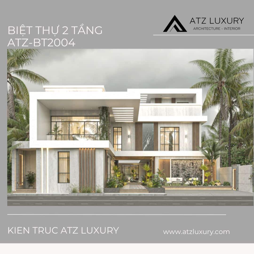 Mẫu biệt thự 2 tầng hiện đại ATZ-BT2004