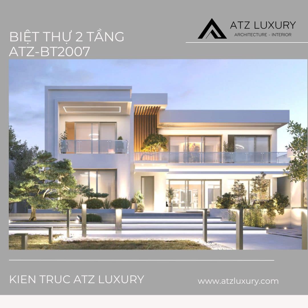 Mẫu biệt thự 2 tầng hiện đại ATZ-BT2007