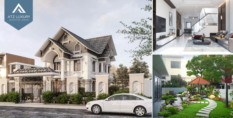 Biệt thự 2 tầng mái Thái
