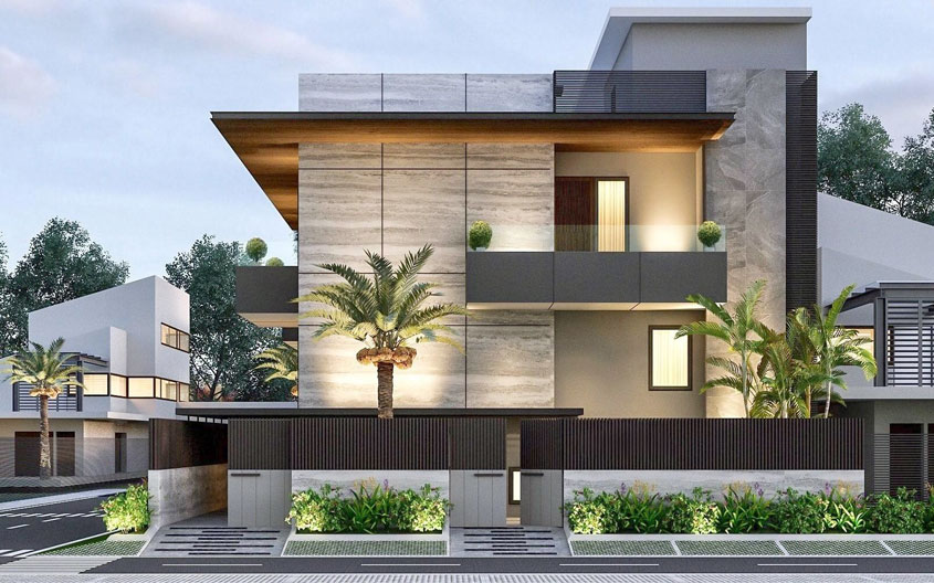 mẫu biệt thự 3 tầng hiện đại 120m2