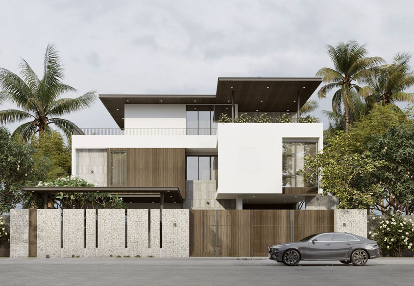 Mẫu biệt thự 3 tầng 120m2