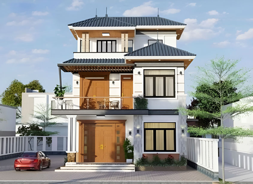 biệt thự 3 tầng hiện đại 120m2