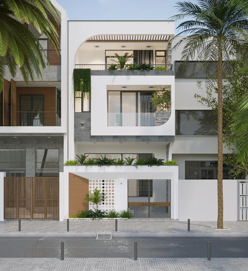 biệt thự 3 tầng hiện đại 120m2