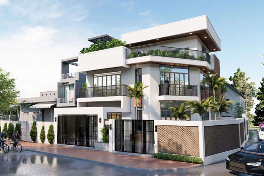 biệt thự 3 tầng hiện đại 120m2
