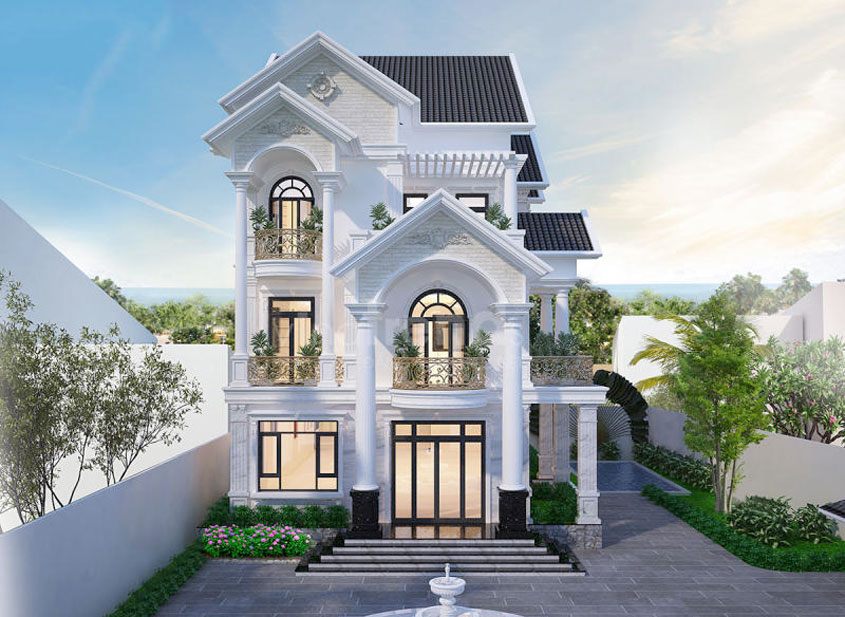 Biệt thự vườn 3 tầng mái Thái kiến trúc đẹp nhẹ nhàng