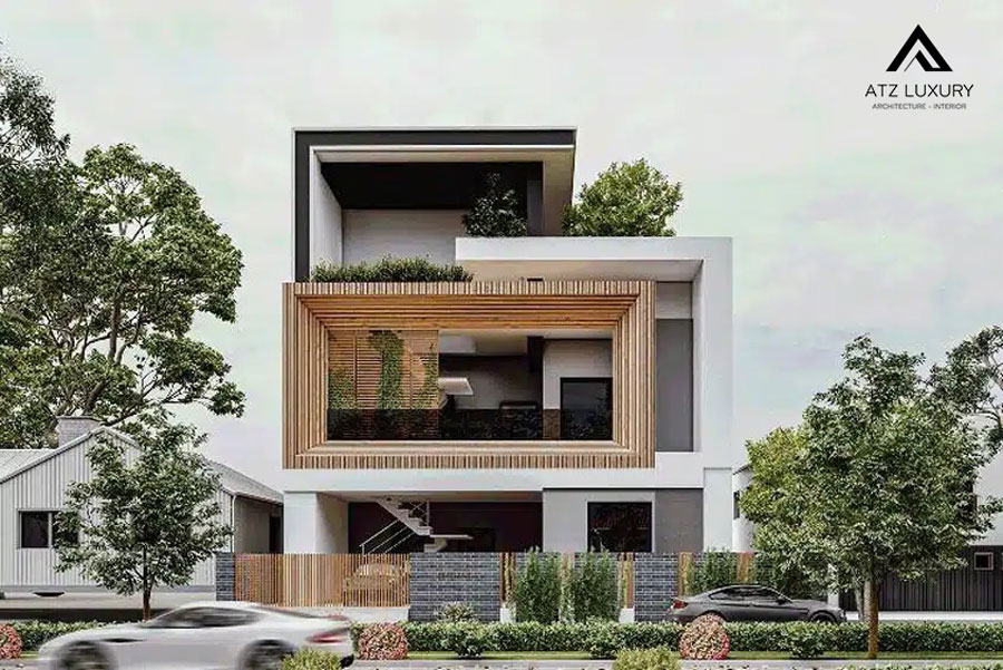 biệt thự 2 tầng mặt tiền 8m