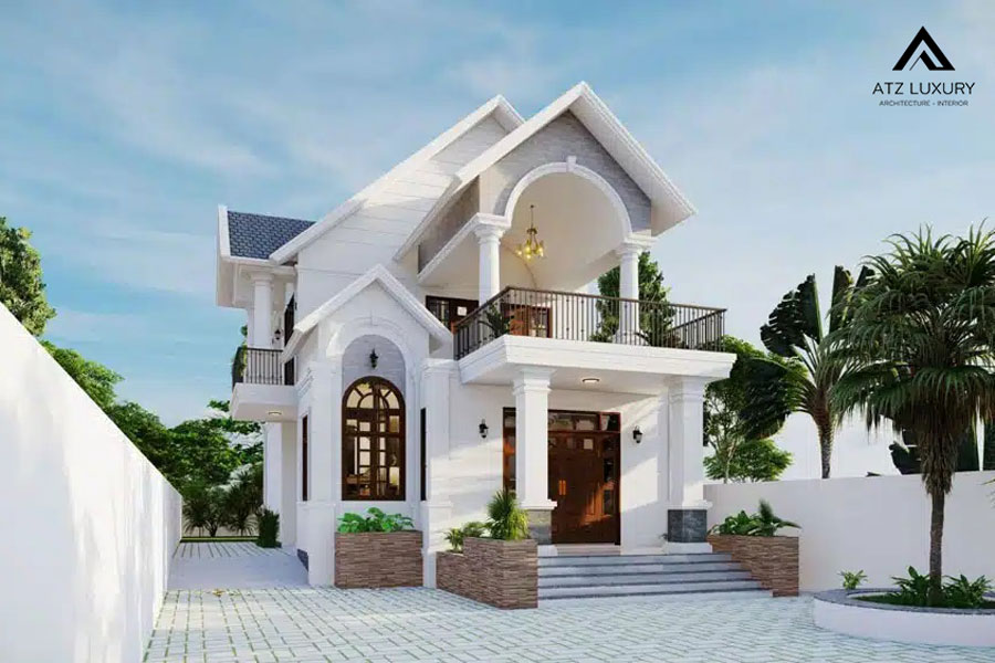 biệt thự 2 tầng mặt tiền 8m