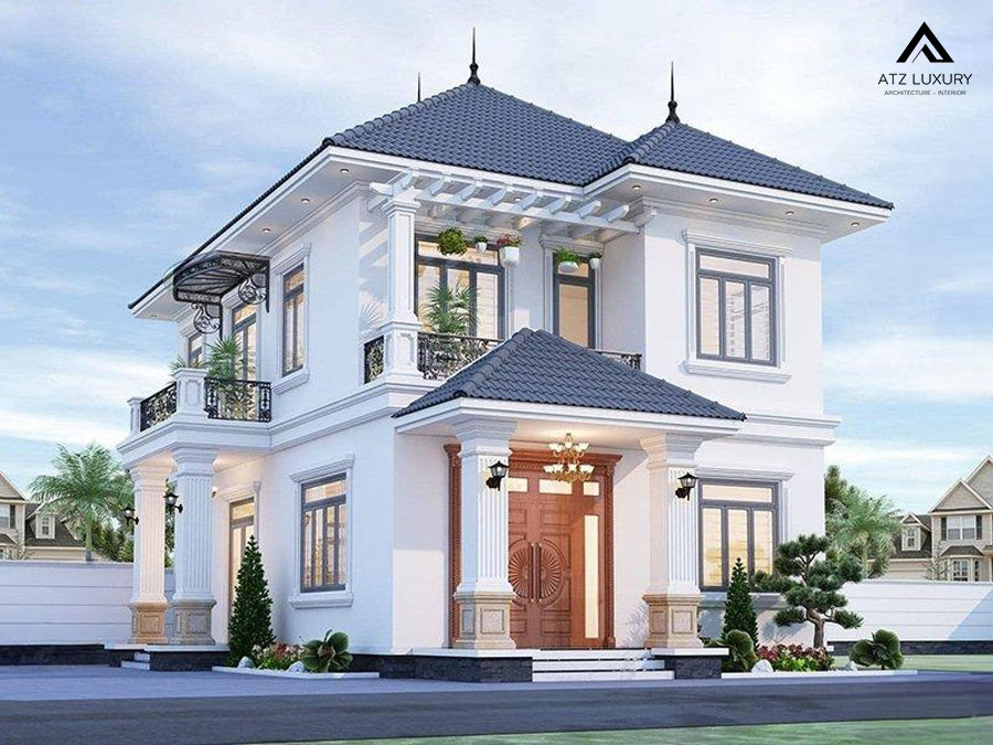 biệt thự 2 tầng mặt tiền 8m