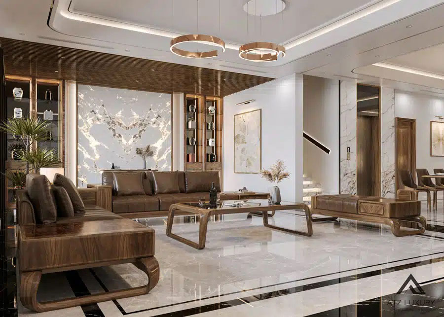 Biệt thự gỗ óc chó cao cấp, siêu biệt thự 3 tầng 180m2 - ATZ BT3004 8 Đồ nội thất từ gỗ óc chó được thiết kế tỉ mỉ sang trọng