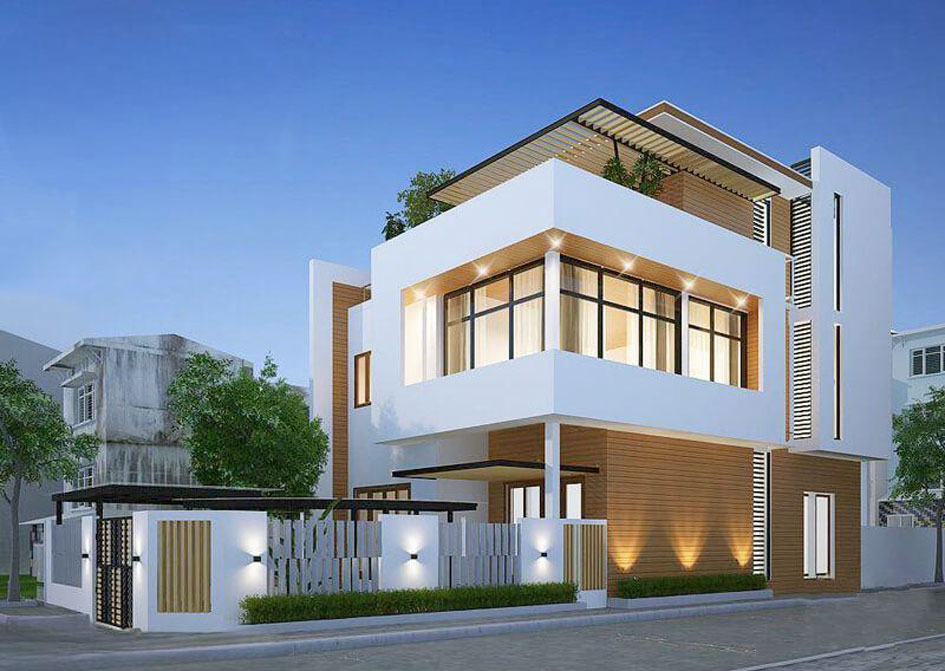 biệt thự 2 tầng mặt tiền 7m