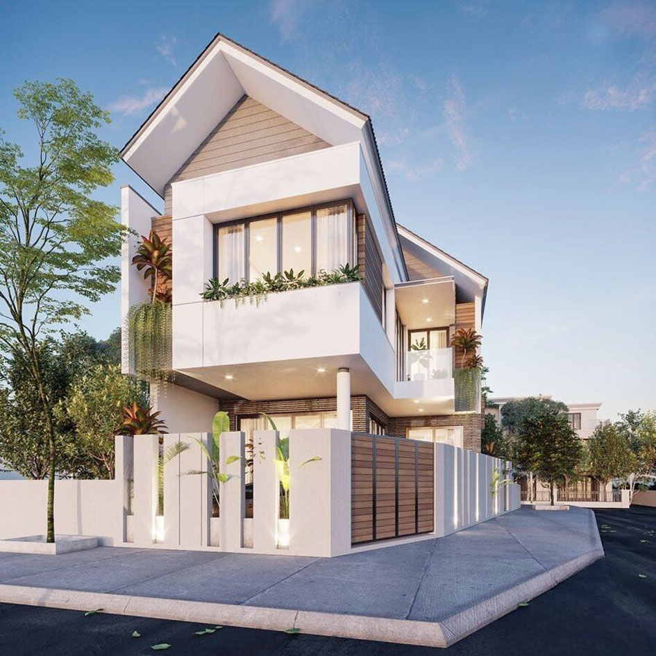 biệt thự 2 tầng mặt tiền 7m