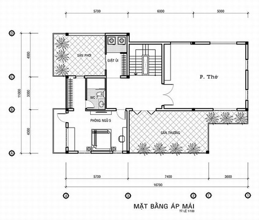 biệt thự 3 tầng 5 phòng ngủ