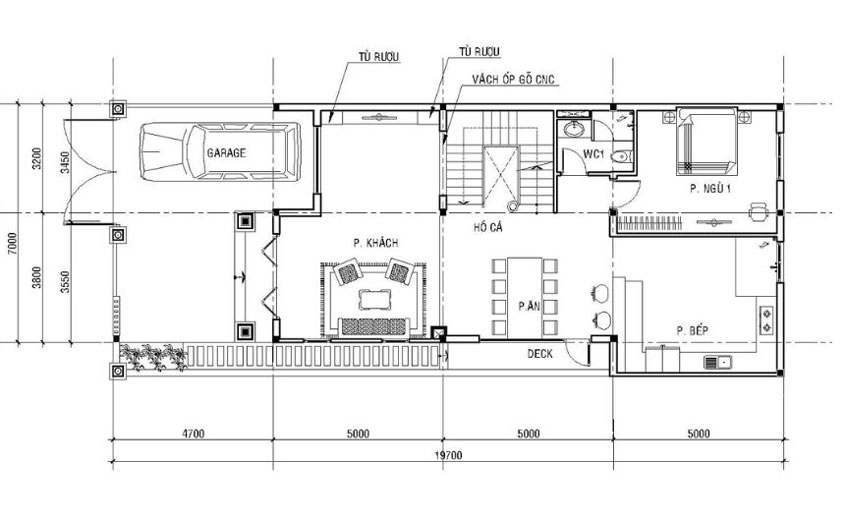 biệt thự 3 tầng 5 phòng ngủ