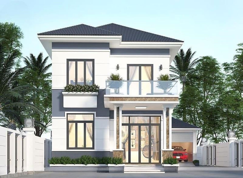 Biệt thự 2 tầng mặt tiền 7m