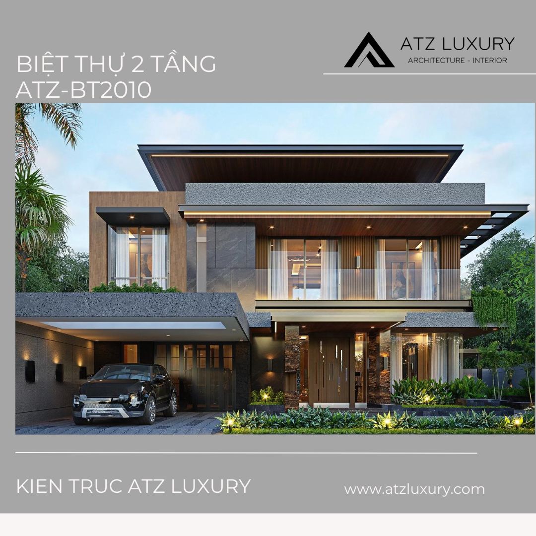 Mẫu biệt thự 2 tầng hiện đại mái Nhật ATZ-BT2010