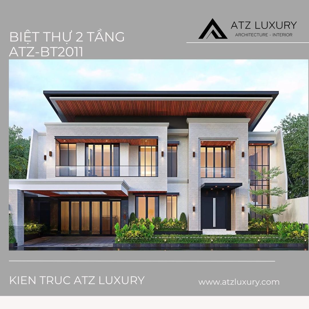Mẫu biệt thự 2 tầng hiện đại mái Nhật ATZ-BT2011
