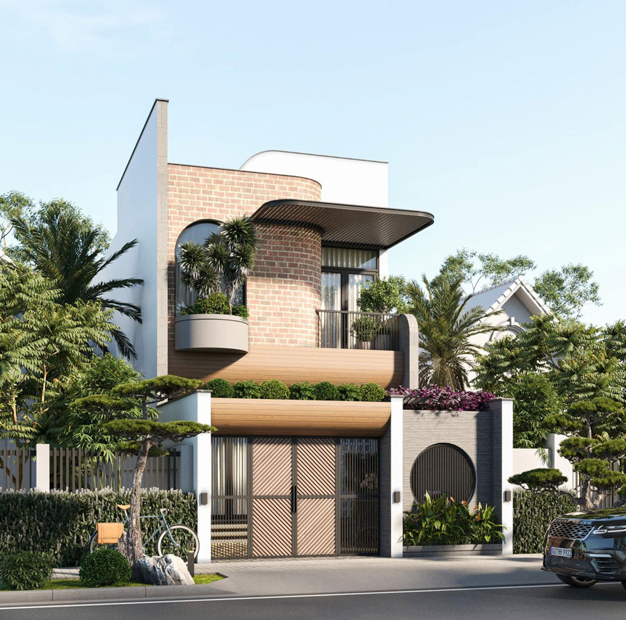 biệt thự 2 tầng mặt tiền 9m