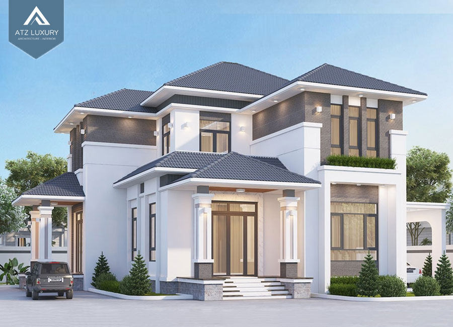 biệt thự 2 tầng mặt tiền 9m