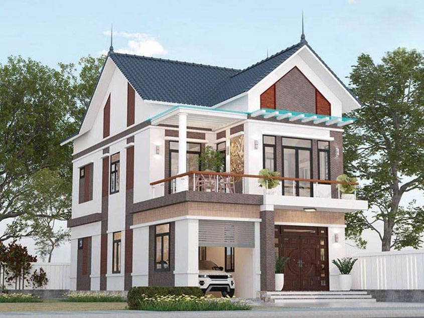 biệt thự mái thái 2 tầng 4 phòng ngủ đẹp