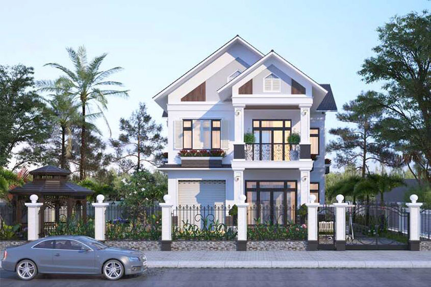 Biệt thự 2 tầng mái Thái 4 phòng ngủ