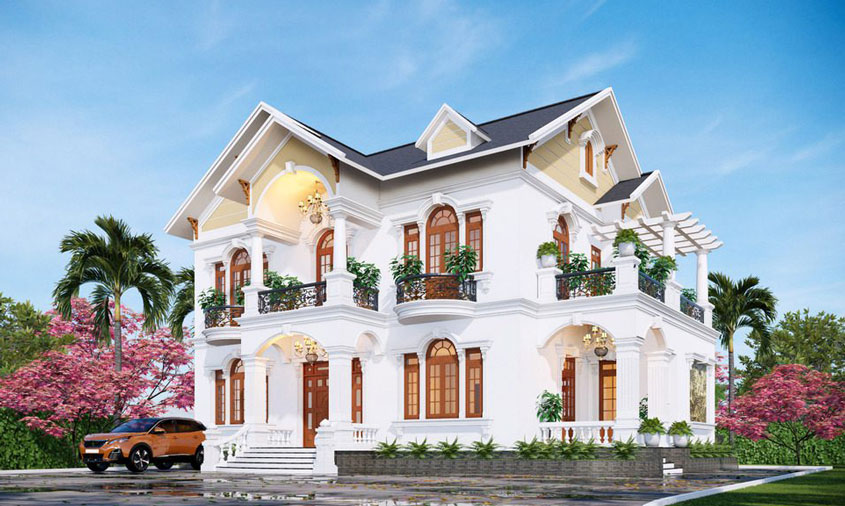 Biệt thự mái Thái 2 tầng 4 phòng ngủ
