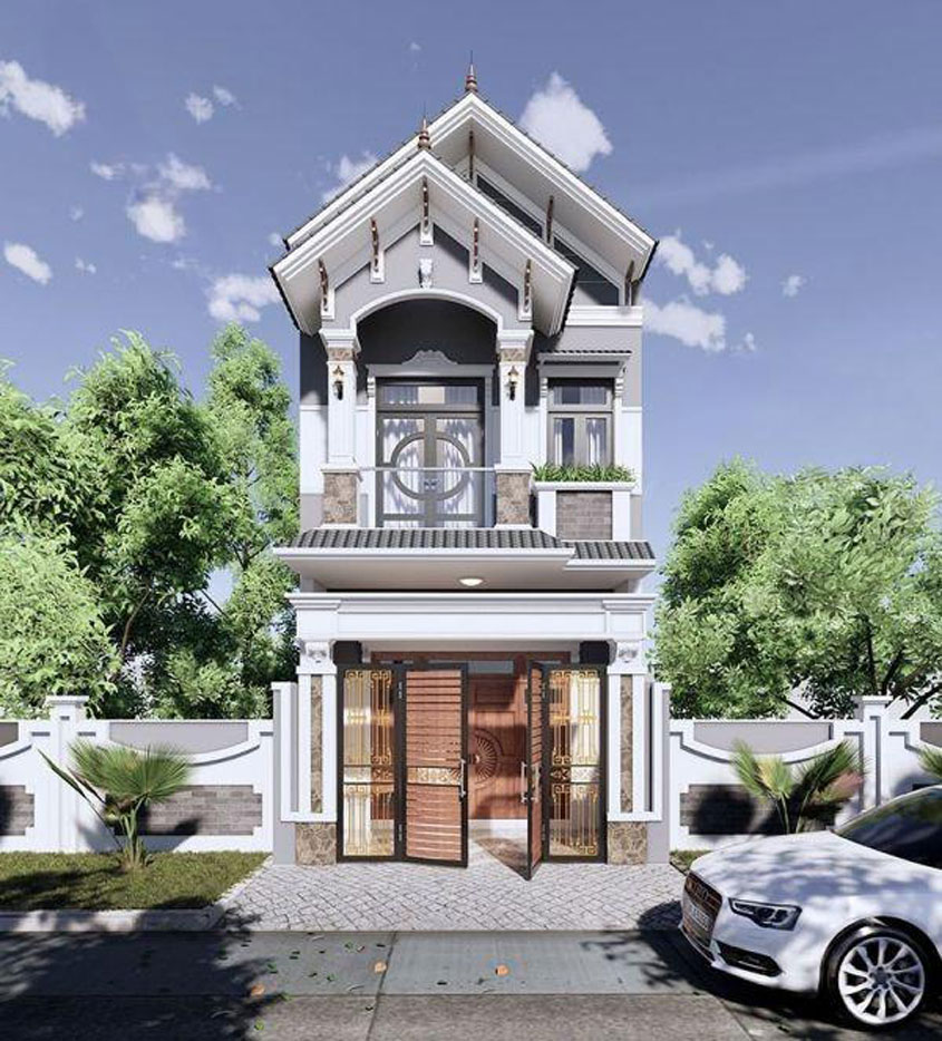 biệt thự mái thái 2 tầng 4 phòng ngủ