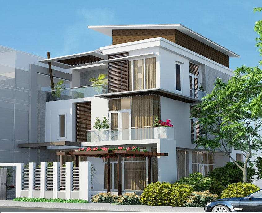 biệt thự 3 tầng 5 phòng ngủ