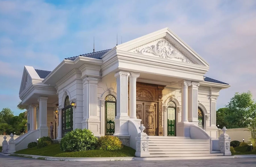 mẫu biệt thự 1 tầng 200m2