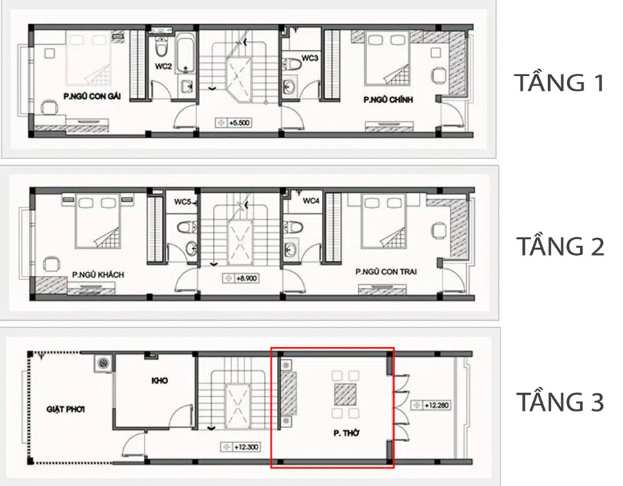 Nhà 3 tầng nên đặt bàn thờ ở đâu và vị trí nào thu hút tài lộc? 2 Nhà 3 tầng nên đặt bàn thờ ở đâu