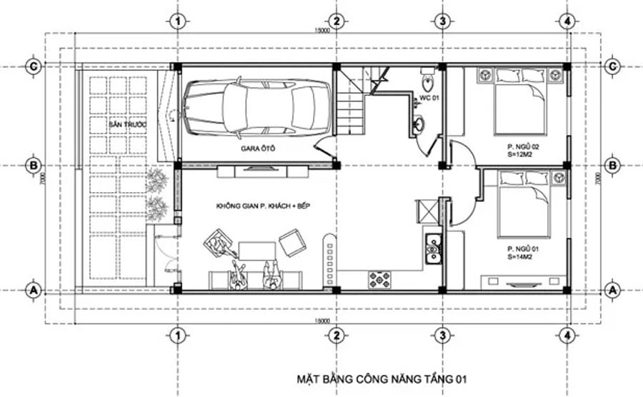 20+ Mẫu thiết kế biệt thự 7x15m 2 tầng đẹp được ưa chuộng nhất 5 biệt thự 2 tầng 7x15m