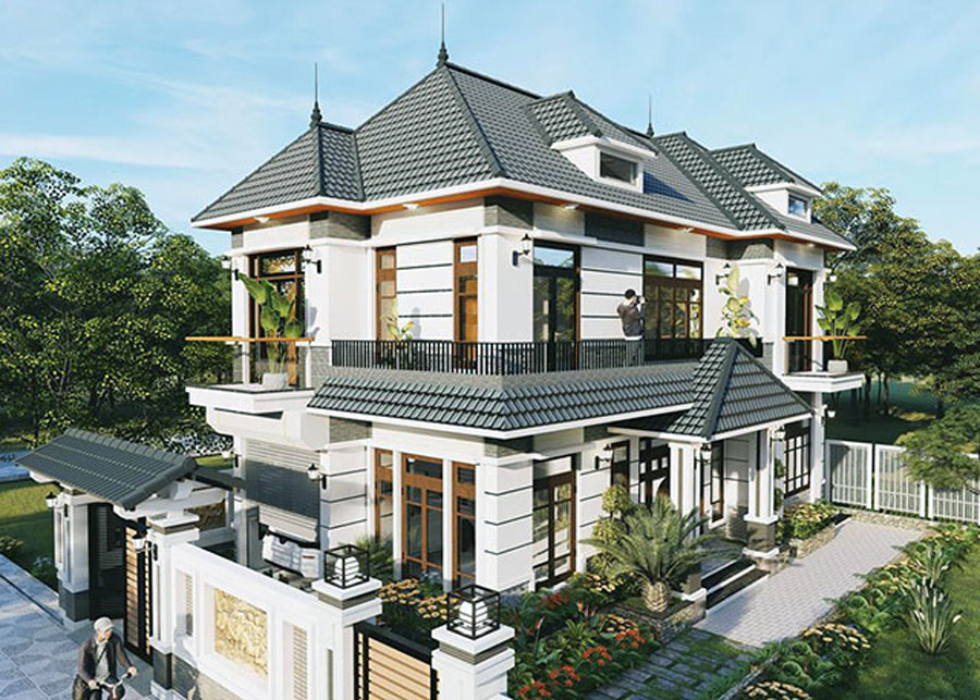 20+ Mẫu thiết kế biệt thự 7x15m 2 tầng đẹp được ưa chuộng nhất 7 Mẫu biệt thự 7x15m 2 tầng