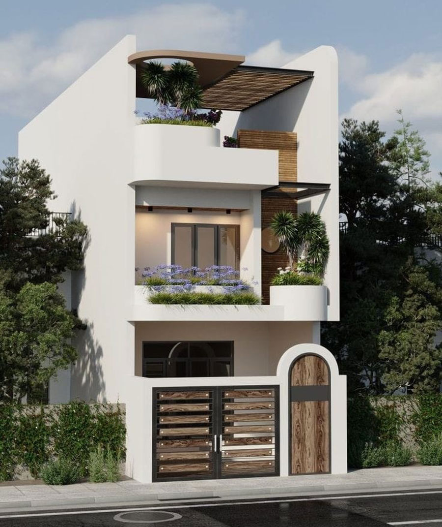 Thiết kế nhà phố đẹp 3 tầng tối ưu công năng