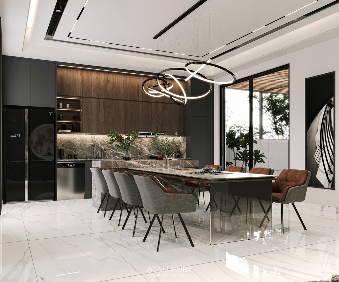 Nội thất bàn ăn thiết kế cao cấp - Thu Villa