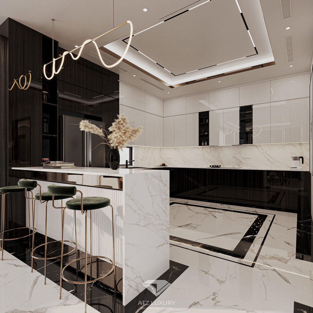 Quầy bếp và bản đảo - Tùng Villa