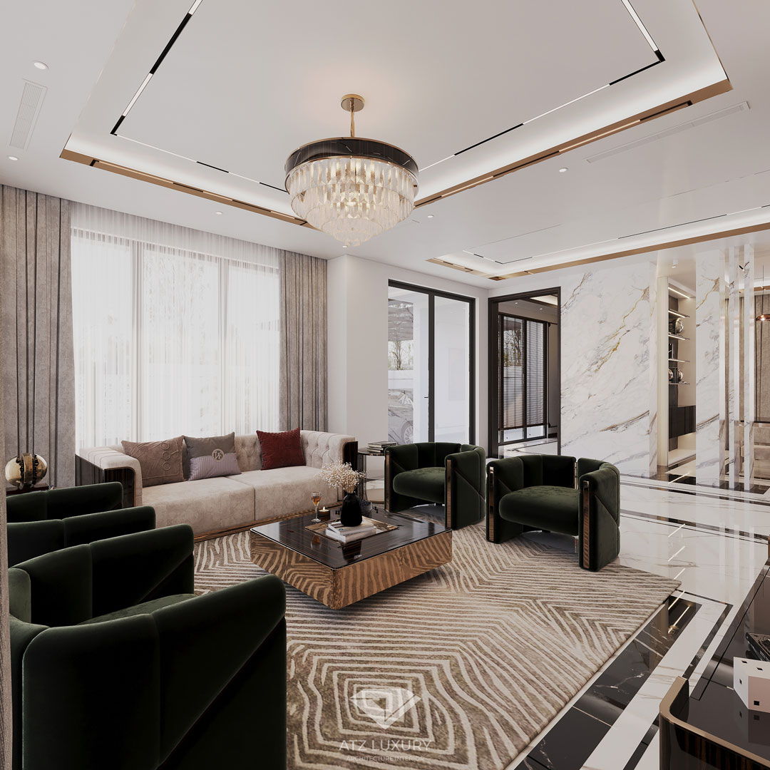 Nội thất phòng khách biệt thự cao cấp - Tùng Villa