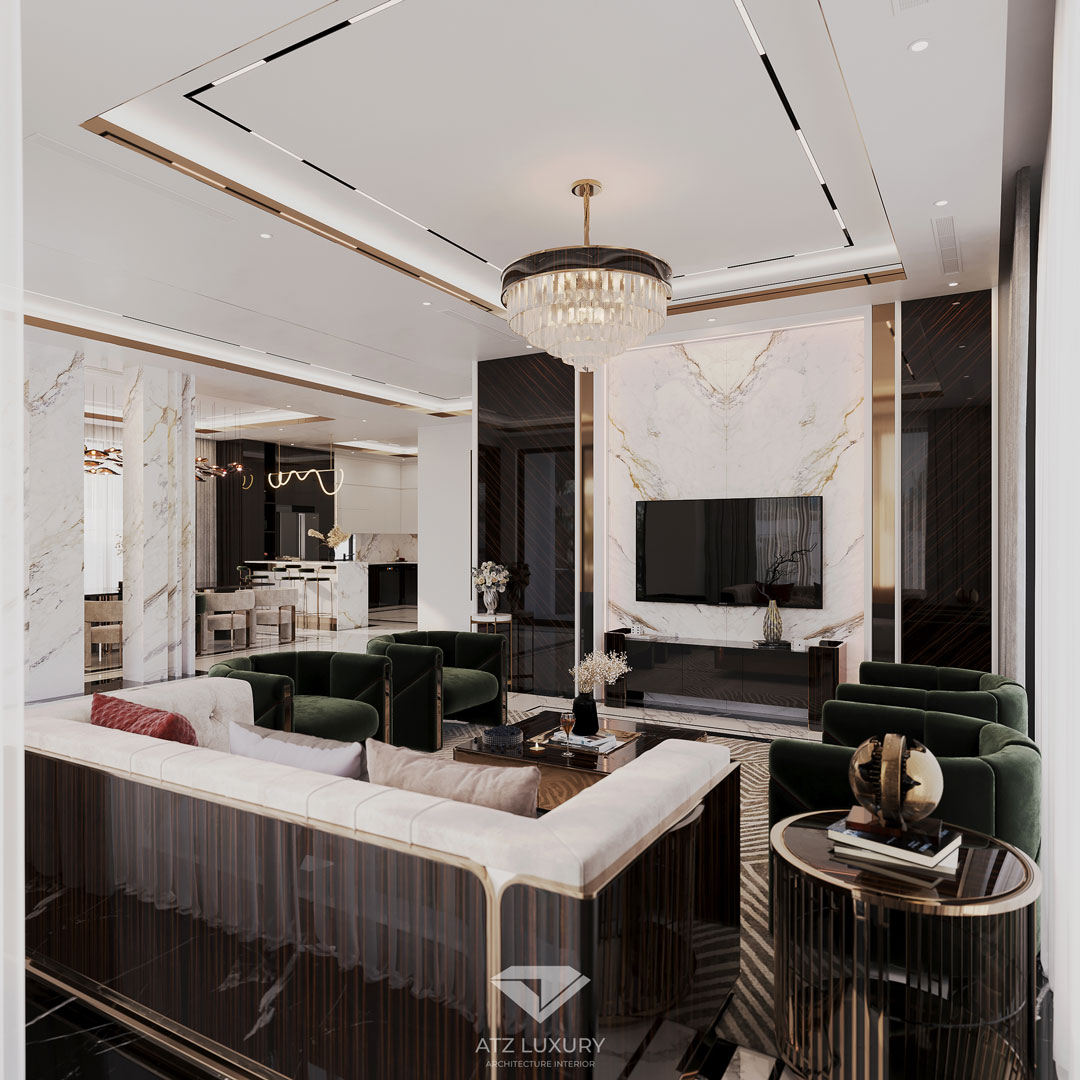 Thiết kế phòng khách biệt thự - Tùng Villa
