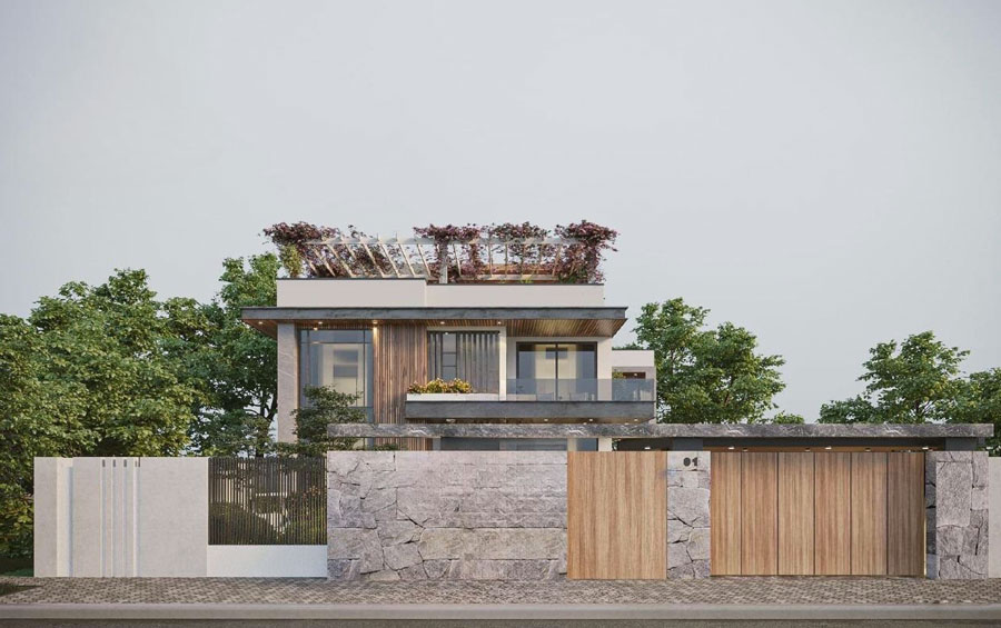 Mẫu biệt thự 2 tầng 200m2