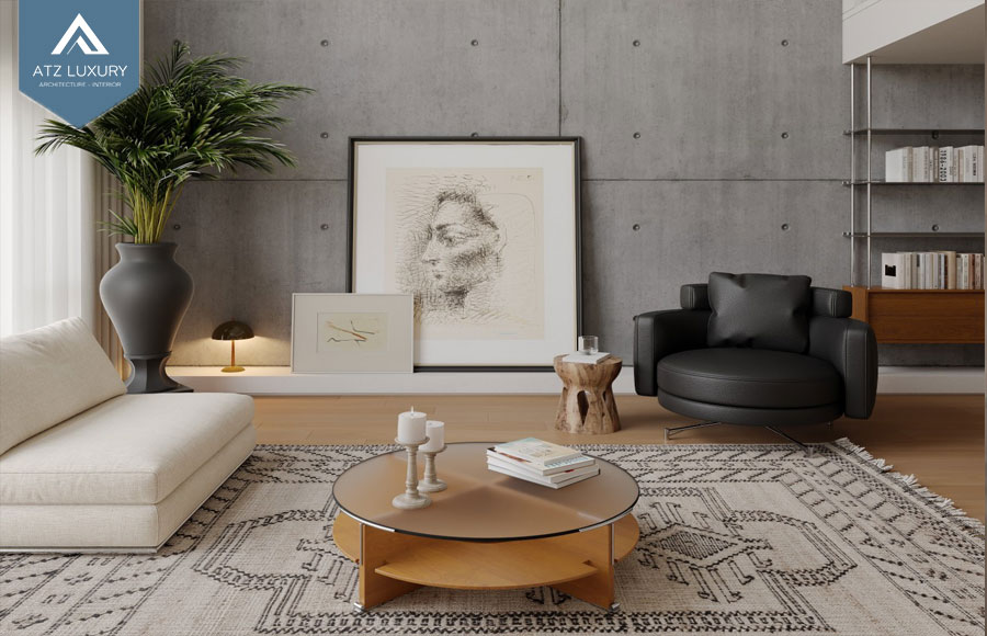 Mẫu thiết kế biệt thự 2 tầng 180m2 đẹp như mơ 10 Nội thất phòng sinh hoạt chung, phòng đọc sách