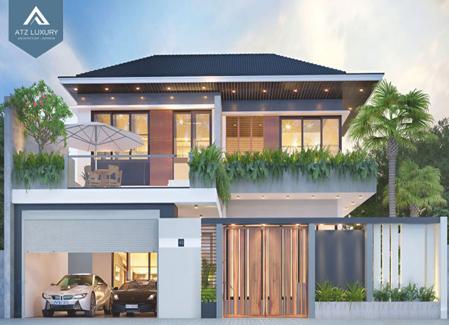 Mẫu thiết kế biệt thự 2 tầng 200m2
