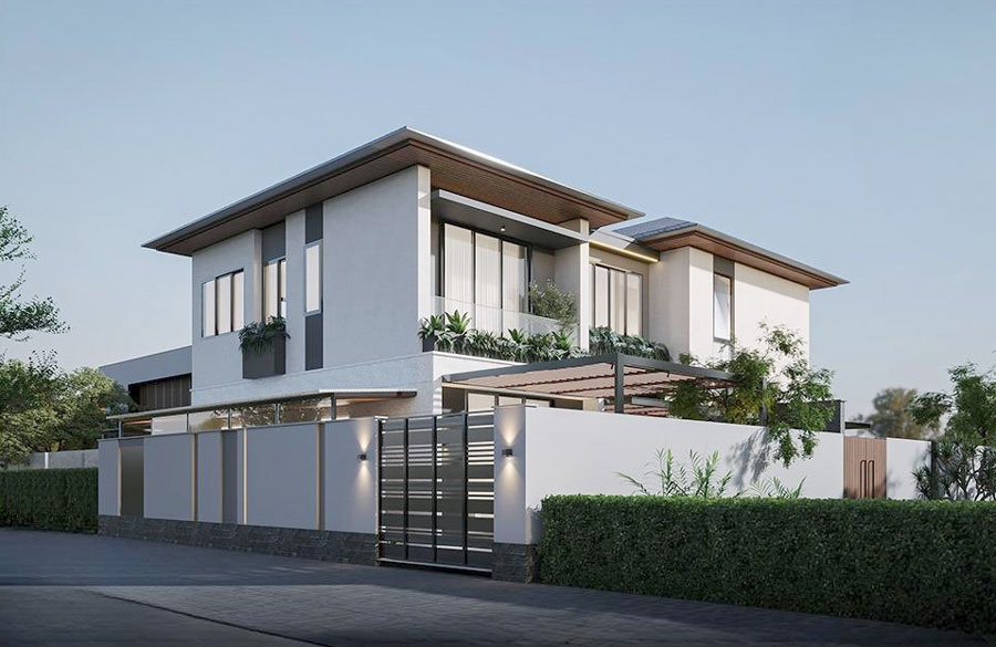 Mẫu thiết kế biệt thự 250m2 đẹp được nhiều gia chủ ưa chuộng năm nay 4 Biệt thự 250m2 phong cách hiện đại và tiện nghi