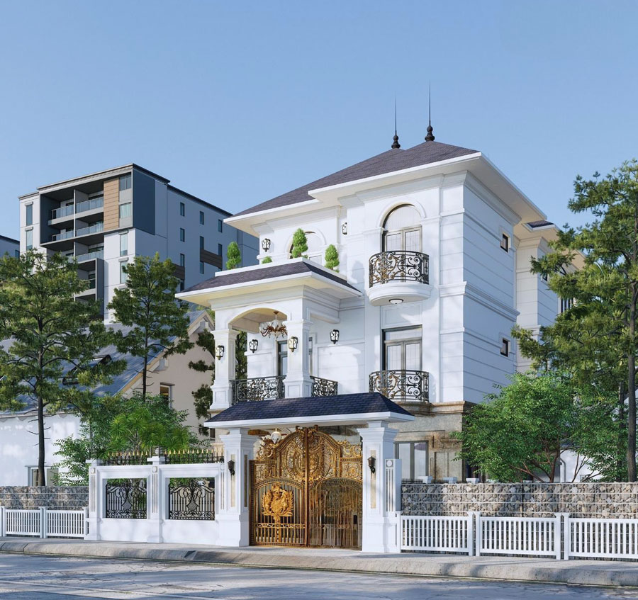 Mẫu thiết kế biệt thự 250m2 đẹp được nhiều gia chủ ưa chuộng năm nay 16 Không gian sống hoàng gia trong biệt thự tân cổ điển 250m2