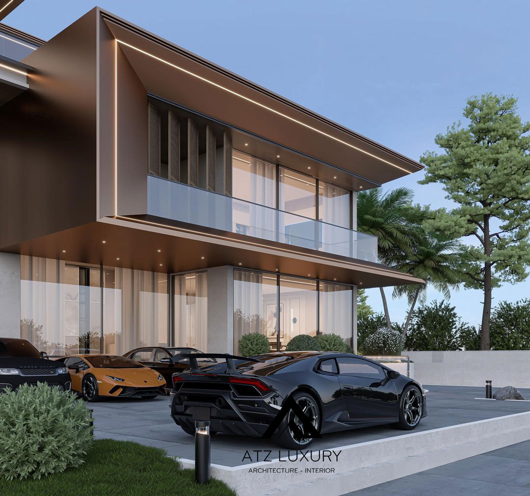 Mẫu biệt thự 350m2 2 tầng 1 lửng 4 phòng ngủ hiện đại 2 Mẫu biệt thự 350m2 2 tầng 1 lửng 4 phòng ngủ