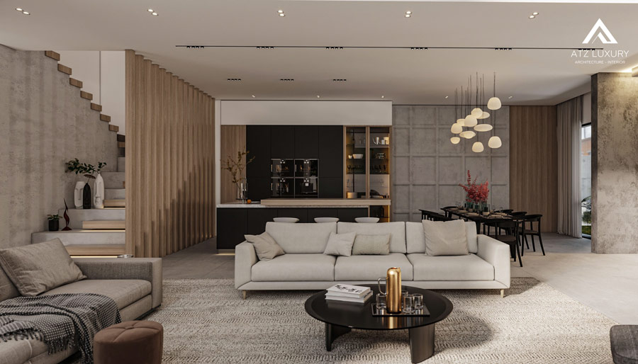 Mẫu biệt thự 2 tầng mặt tiền 10m diện tích 260m2