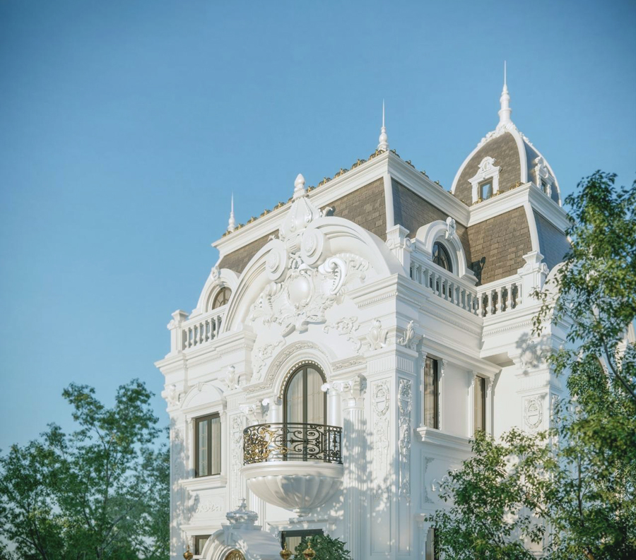 biệt thự mái mansard