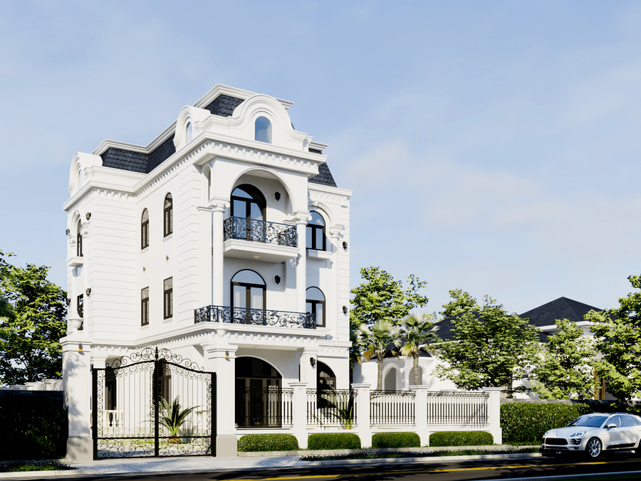 biệt thự mái mansard