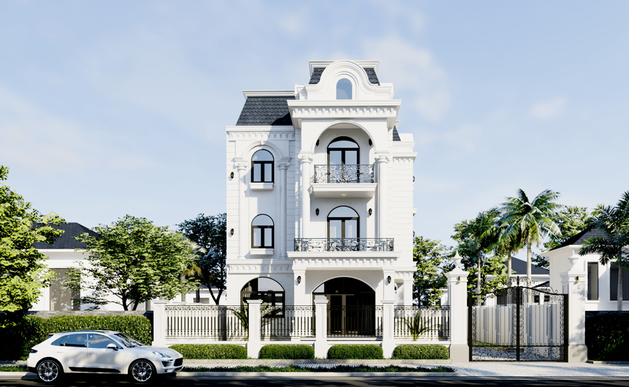 biệt thự mái mansard