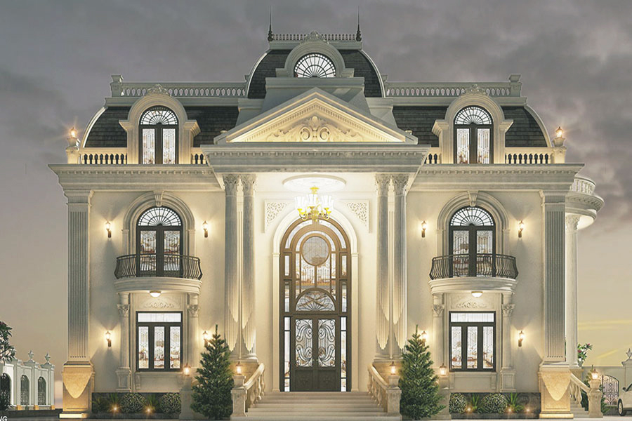 biệt thự mái mansard