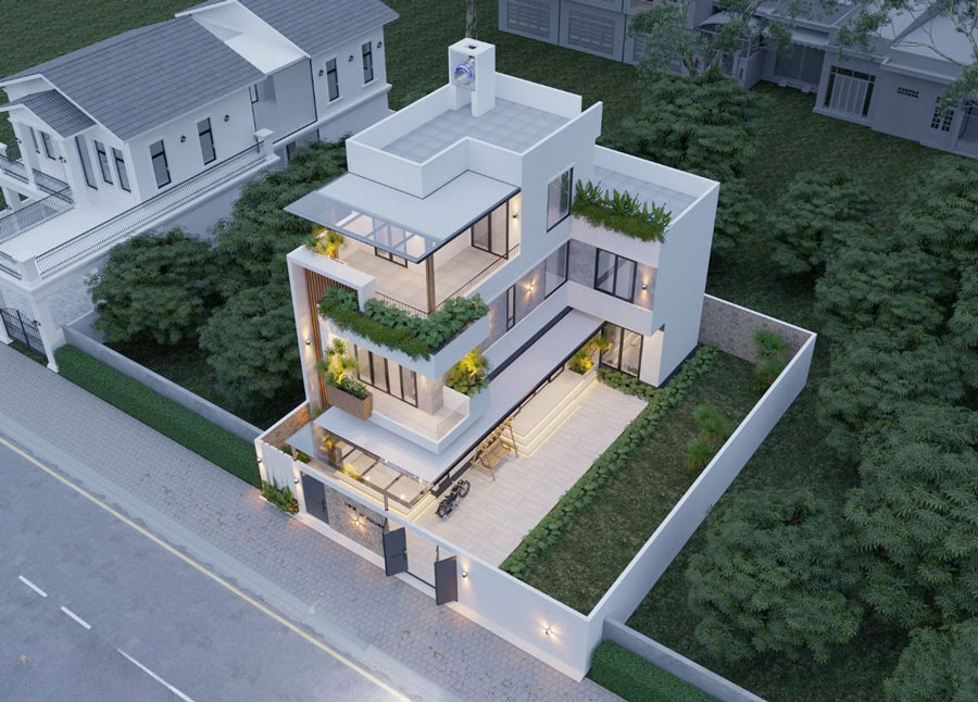 biệt thự mini 2 tầng 80m2