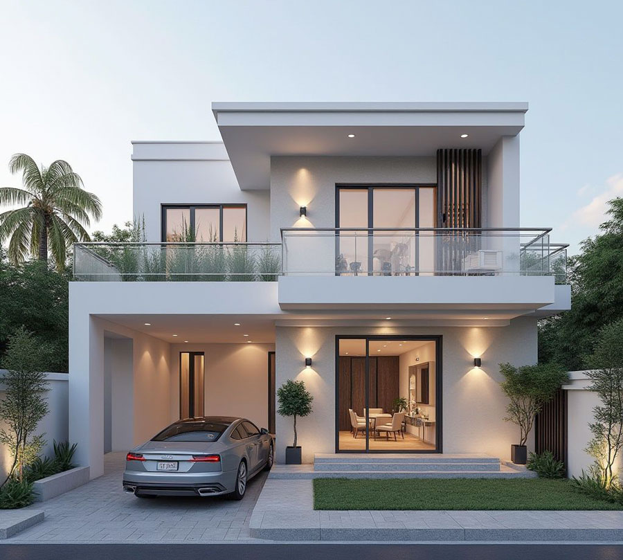 biệt thự 2 tầng mặt tiền 7m