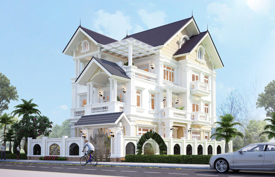 Biệt thự 3 tầng tân cổ điển